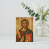 Jesus Christ Icon Memorial Prayer Kaart Plaatskaartje (Staand voorkant)