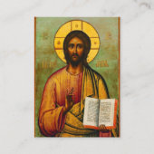 Jesus Christ Icon Orthodox Christelijke Begrafenis Plaatskaartje (Voorkant)