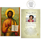 Jesus Christ Icon Orthodox Christelijke Begrafenis Plaatskaartje