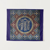 'Jesus Christ is KING' Christian Inspired Tapestry Wandkleed (Voorkant (horizontaal))