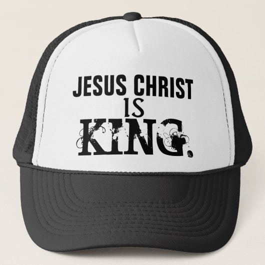 JESUS CHRIST IS KING TRUCKER PET (Voorkant)