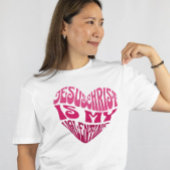 Jesus Christ is mijn Valentijn hartvormig T-shirt