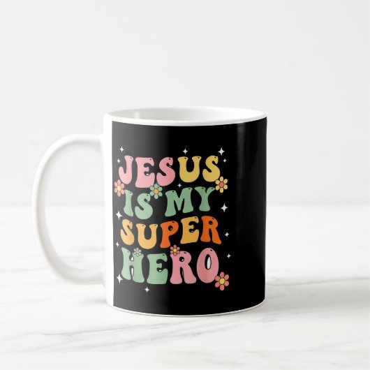 Jesus Christ Is My Superhero Jesus Loves You Funny Koffiemok (Links)