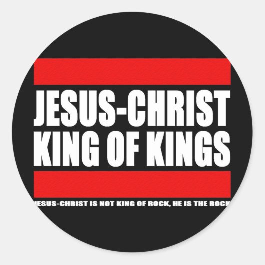 Jesus Christ - King of Kings Ronde Sticker (Voorkant)
