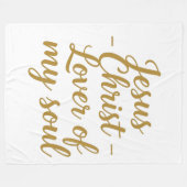 Jesus Christ Lover of My Soul Fleece Blanket  Deken (Voorkant (Horizontaal))
