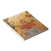 jesus christ mosaic notitieblok (Schuin)