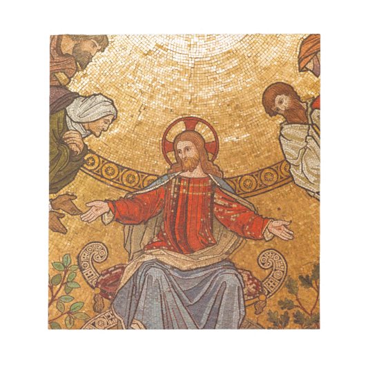 jesus christ mosaic notitieblok (Voorkant)