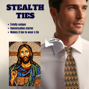 Jesus Christ Mosaic Stealth Stropdas