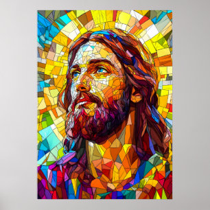 Jesus Christ Mozaïek Kunst Poster