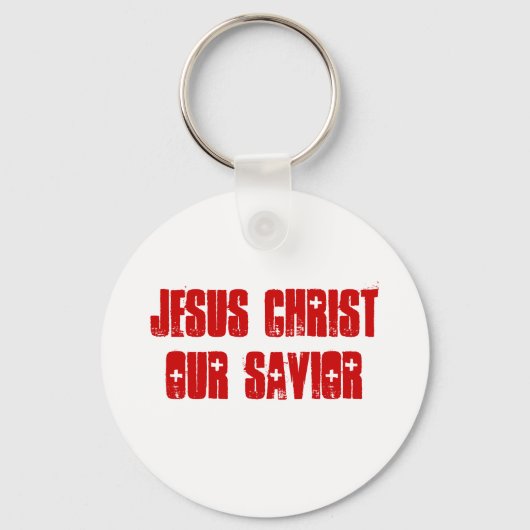 JESUS CHRIST ONZE SAVIOR SLEUTELHANGER (Voorkant)