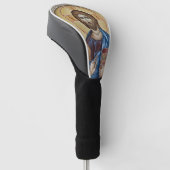 Jesus Christ Orthodox Icon Grey  Lijst Golfheadcover (Schuin)