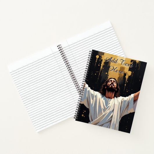 Jesus Christ Our Savior | Black and Gold Notitieboek (Binnen)