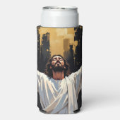 Jesus Christ Our Savior | Black and Gold Seltzer Blikjeskoeler (Seltzer Achterkant)