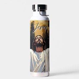 Jesus Christ Our Savior | Black and Gold Waterfles