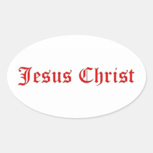 JESUS CHRIST OVALE STICKER