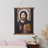 Jesus Christ Pantokrator l Orthodox Christelijk Ic Hangend Wandkleed (Slaapkamer)