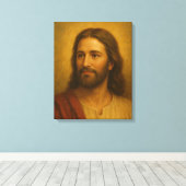 Jesus Christ Portrait #2™ LDS Muurschildersdoek Canvas Afdruk (Insitu (Houten vloer))