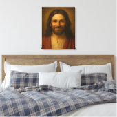 Jesus Christ Portrait #3™ LDS Muurschildersdoek Canvas Afdruk (Insitu (Slaapkamer))