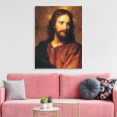 Jesus Christ, Portrait by Heinrich Hofmann Canvas Afdruk (Insitu (Woonkamer))