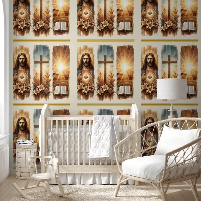 Jesus Christ Radiant Devotion Christelijk Behang (Kinderen)