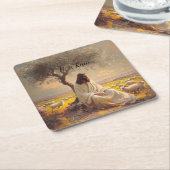 Jesus Christ Religious Easter Catholic Kartonnen Onderzetters (Schuin)