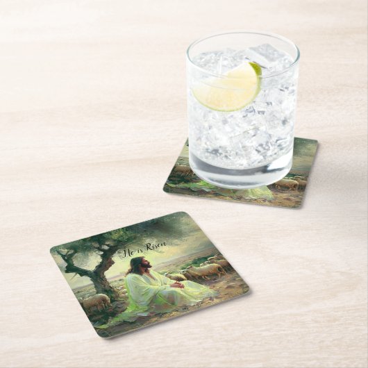 Jesus Christ Religious Easter Catholic  Kartonnen Onderzetters (Insitu)