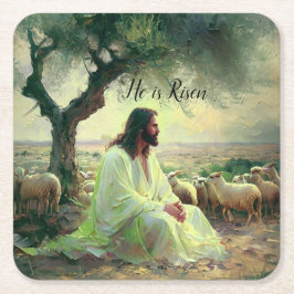 Jesus Christ Religious Easter Catholic  Kartonnen Onderzetters