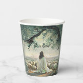 Jesus Christ Religious Easter Catholic Papieren Bekers (Achterkant)