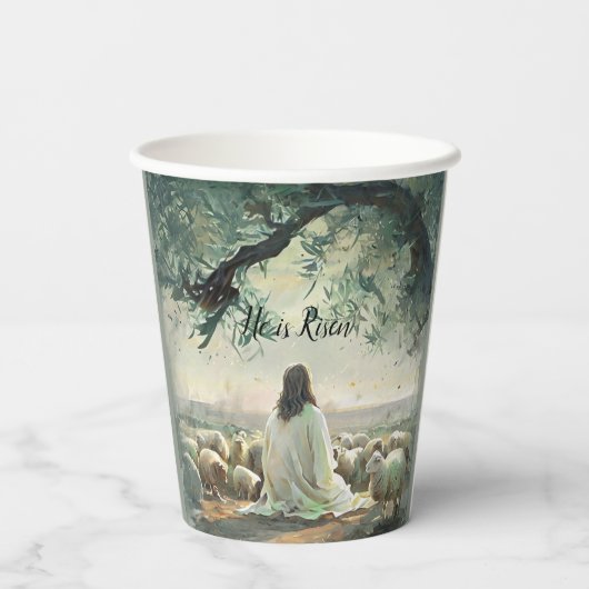 Jesus Christ Religious Easter Catholic  Papieren Bekers (Achterkant)