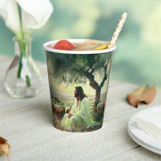 Jesus Christ Religious Easter Catholic  Papieren Bekers (Insitu)