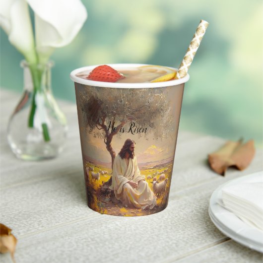 Jesus Christ Religious Easter Catholic Papieren Bekers (Insitu)