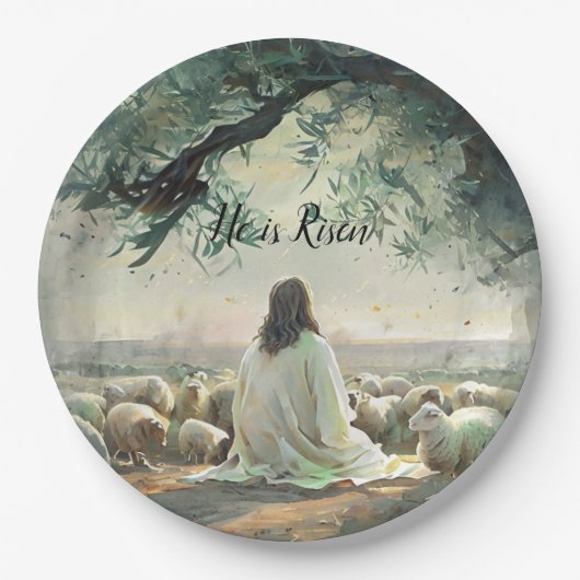 Jesus Christ Religious Easter Catholic  Papieren Bordje (Voorkant)