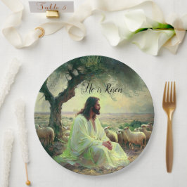 Jesus Christ Religious Easter Catholic  Papieren Bordje