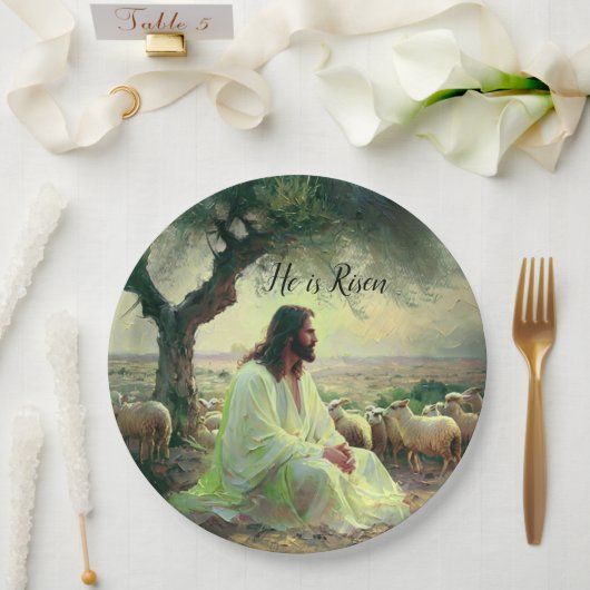 Jesus Christ Religious Easter Catholic Papieren Bordje (Huwelijk)