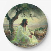 Jesus Christ Religious Easter Catholic Papieren Bordje (Voorkant)