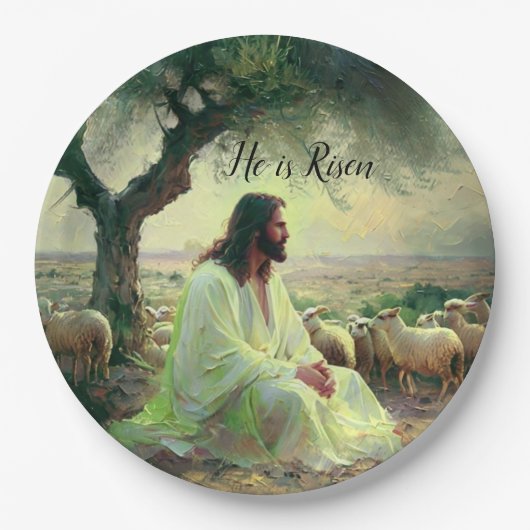 Jesus Christ Religious Easter Catholic  Papieren Bordje (Voorkant)