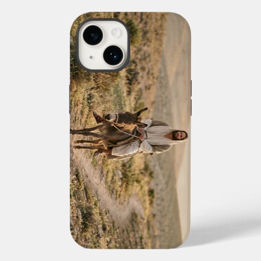 Jesus Christ Riding a Donkey Christian iPhone Case (Achterkant)