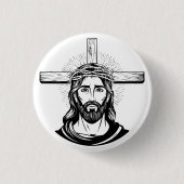 Jesus Christ Ronde Button 3,2 Cm (Voorkant)