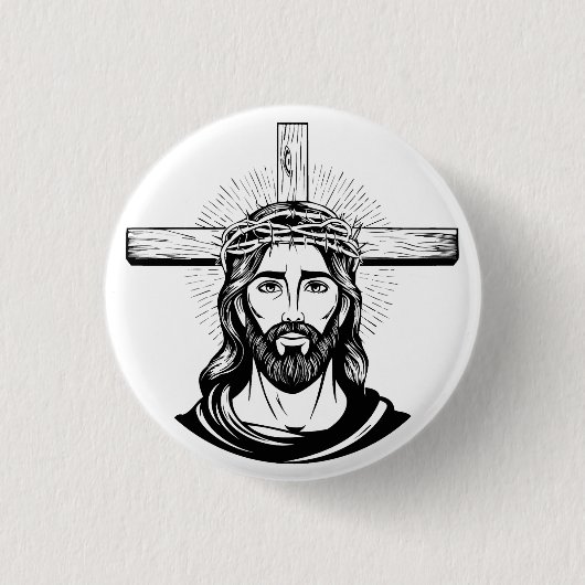 Jesus Christ Ronde Button 3,2 Cm (Voorkant)