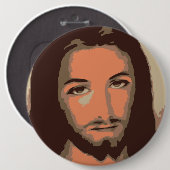 JESUS CHRIST RONDE BUTTON 6,0 CM (Voorkant /achterkant)