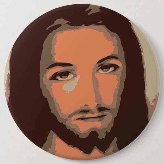 JESUS CHRIST RONDE BUTTON 6,0 CM (Voorkant)