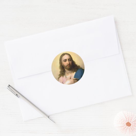 Jesus Christ Round Sticker  (Envelop)