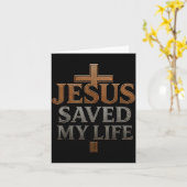 Jesus Christ Saved My Life Gift For Women Men  Kaart (Gele Bloem)