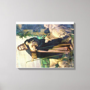 JESUS CHRIST THE GOOD SHEPHERD CANVAS AFDRUK