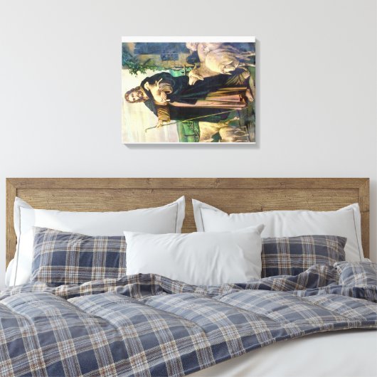 JESUS CHRIST THE GOOD SHEPHERD CANVAS AFDRUK (Insitu (Slaapkamer))