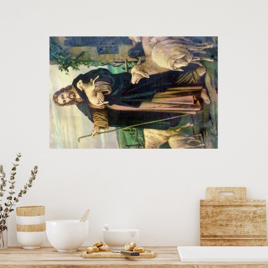 JESUS CHRIST THE GOOD SHEPHERD POSTER (Keuken)