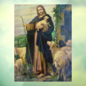 JESUS CHRIST THE GOOD SHEPHERD RAAMSTICKER (Vel 3)