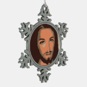 JESUS CHRIST TIN SNEEUWVLOK ORNAMENT (Links)