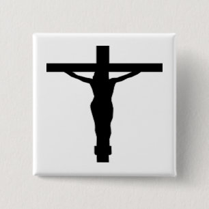 JESUS CHRIST VIERKANTE BUTTON 5,1 CM