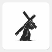 Jesus Christ Vierkante Sticker (Voorkant)